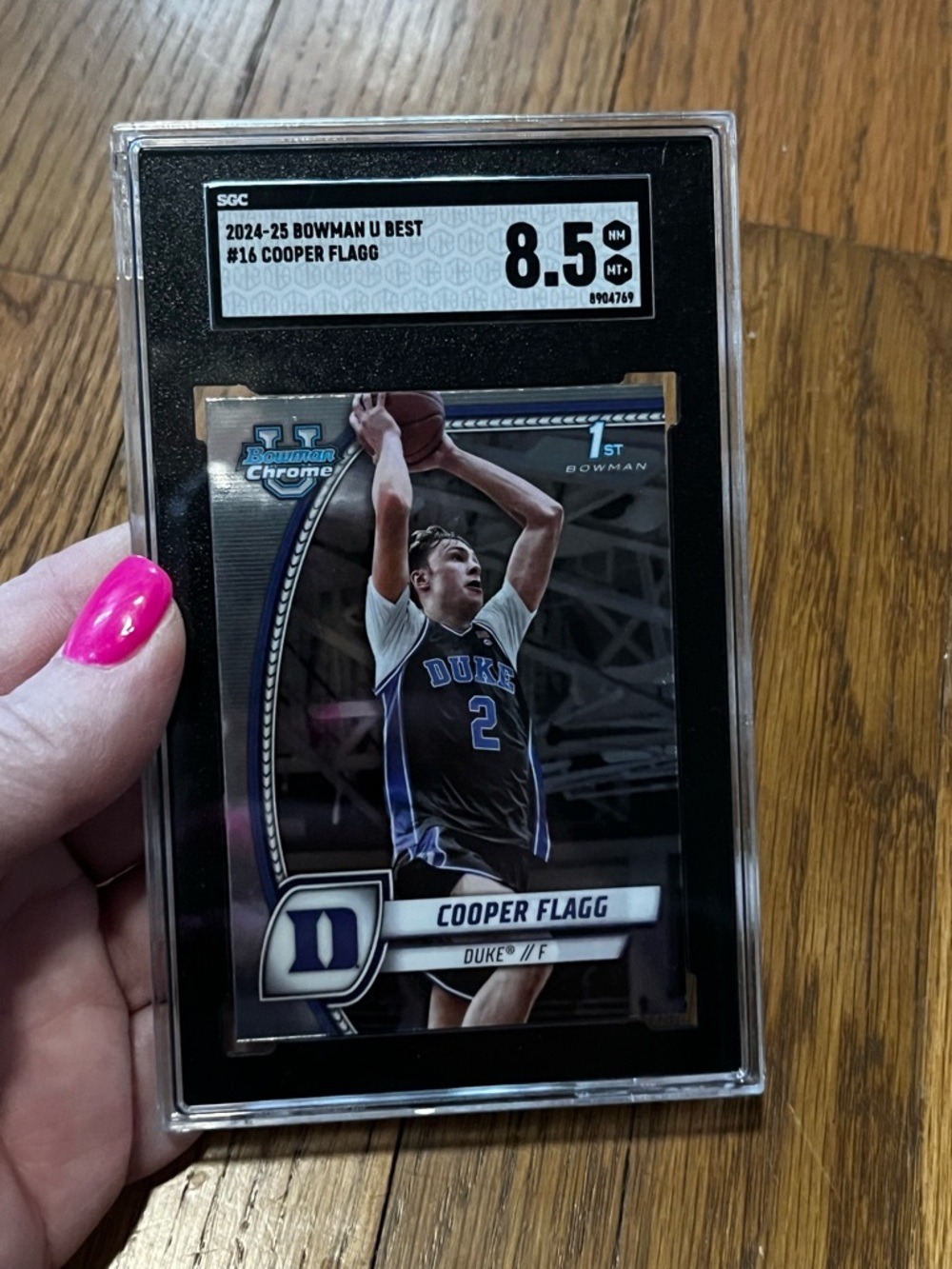 2024 Bowman Chrome University Cooper Flagg ROOKIE #16 SGC 8.5